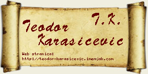 Teodor Karašićević vizit kartica